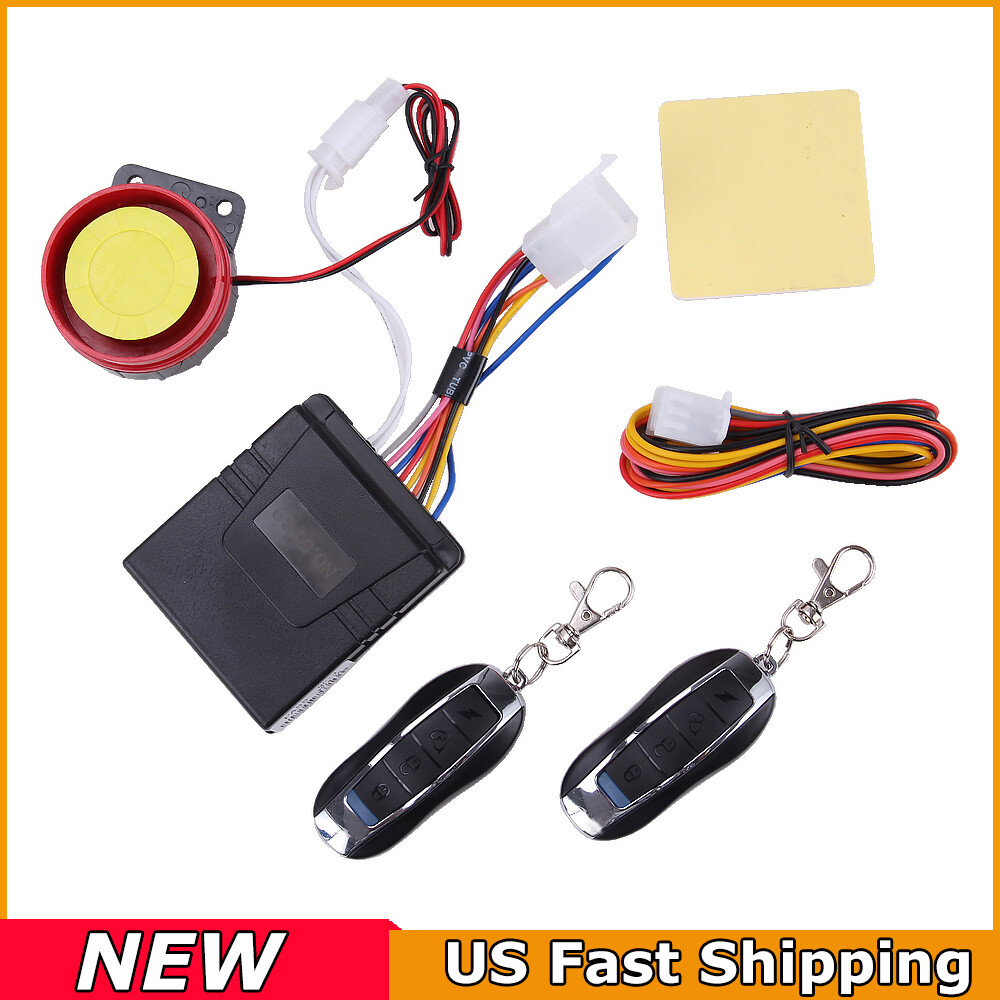 New Motorcycle Scooter ATV Security Alarm System Anti-theft Remote Control Start