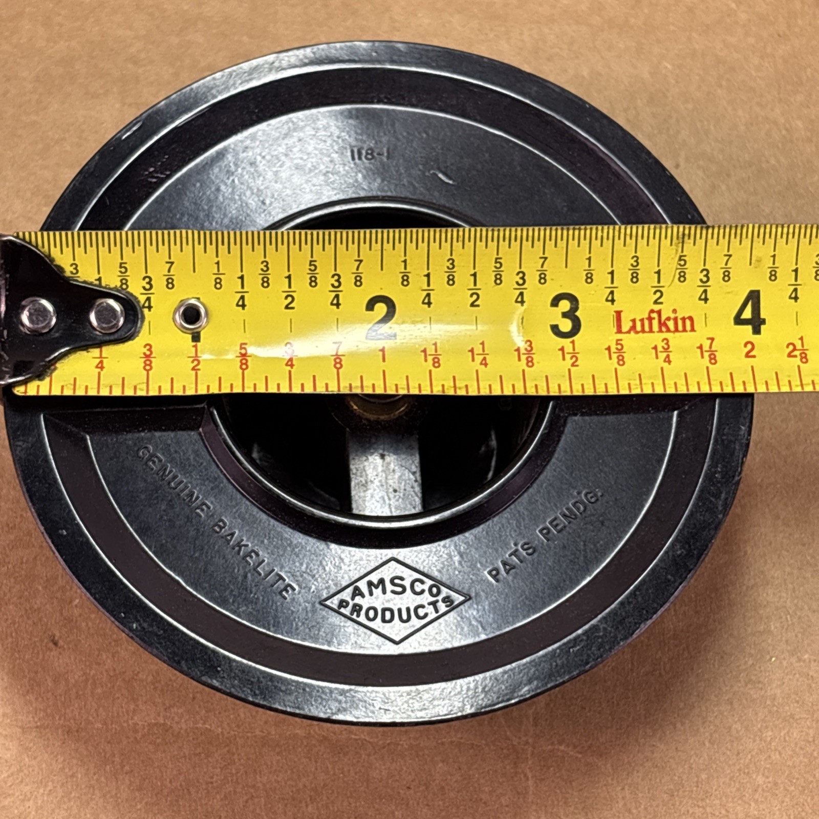 VTG AMSCO 1920's Black 4" 0-100 Indicator Knob with Set Screw (QTY) Radio/Vcap