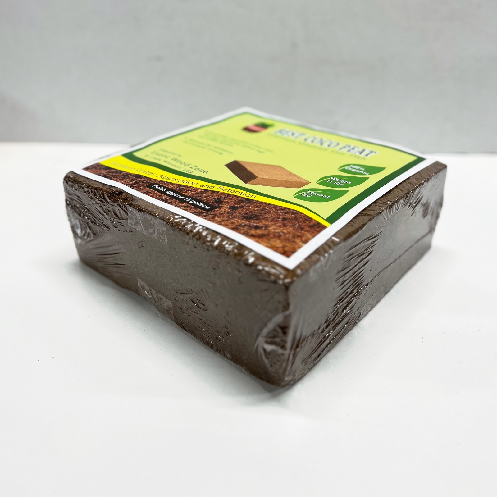 Best Coco Peat - Premium Coir Pith 5Kg/11 Lbs Block, Expands to 15 Gallon,Low EC