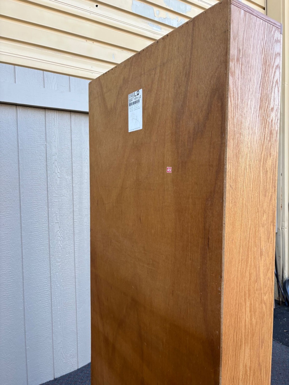 67556 Tall Oak Bookcase with Adjustable Shelves, Classic Design