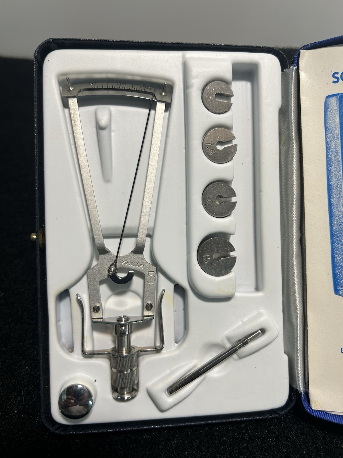 Sklar Schiotz Jewel Tonometer, Complete Set