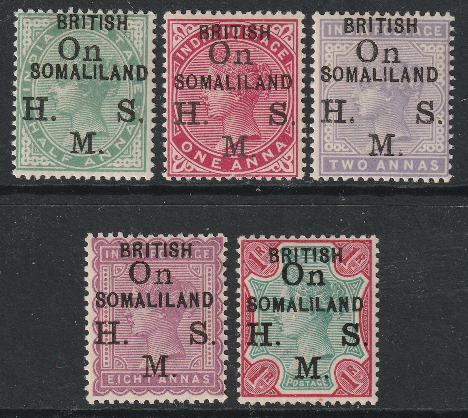 QV/EDVII 03  SOMALILAND PROT OHMS set superb nhm um cat £60  top quality