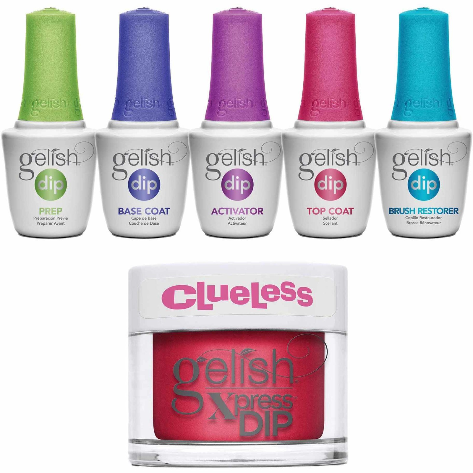 Gelish Dip Bundle, Includes Basix Kit and Red Punch Creme Dip Powder
