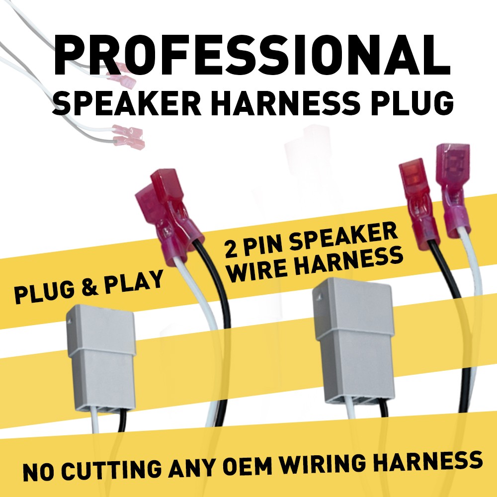 2x For Accord Door HONDA (2008-UP) Spacer Speaker Spacer 6.5" Harness Adapter H