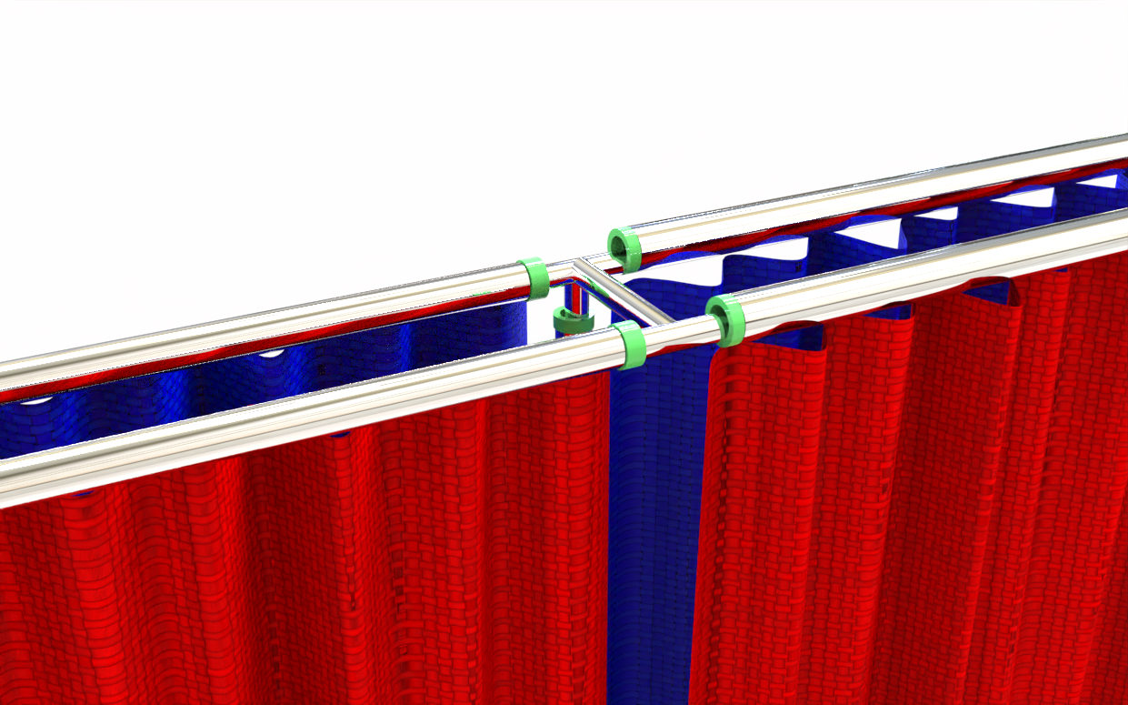 DOUBLE CROSS BAR ADJUSTABLE QUICK BACKDROP KIT 10FT x 20FT PIPE WITHOUT DRAPE