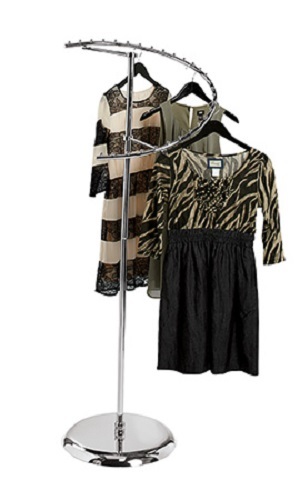 Spiral Clothing Rack Chrome 29 Ball Garment Retail Display Store Fixture 63" H