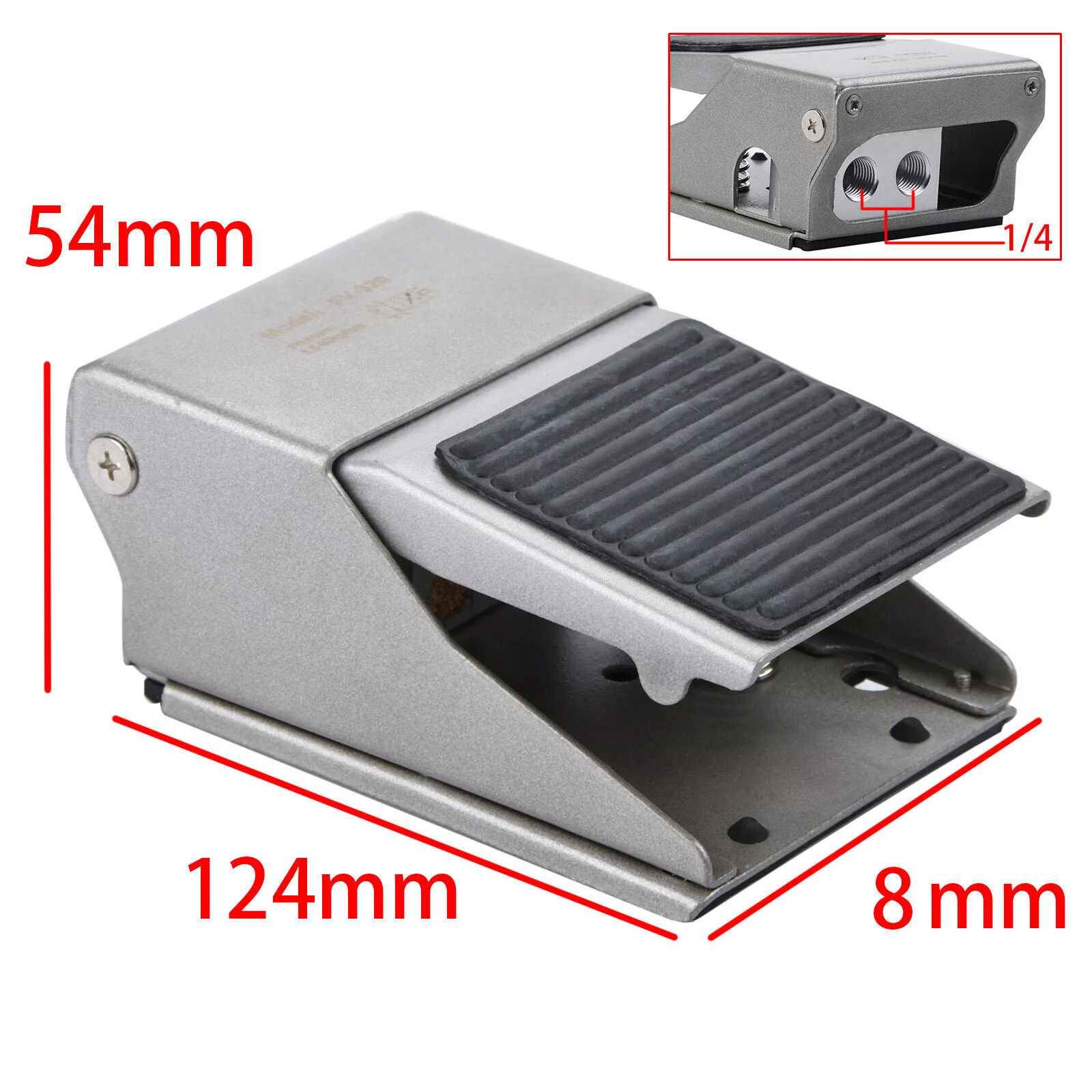 Pneumatic Foot Pedal Valve FV-320 Momentary 3 Way 2 Position 1/4"PT ThreadedhS4D