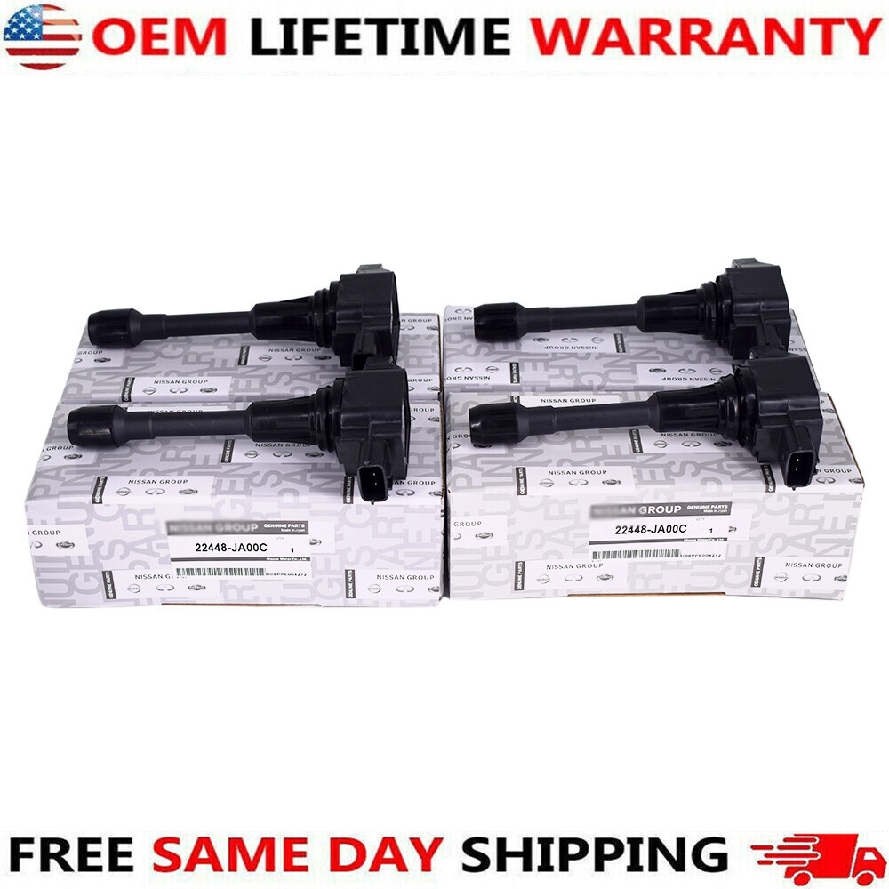 OEM Ignition Coil & NGK Ruthenium Spark Plug For 07-19 Nissan Altima Versa UF549