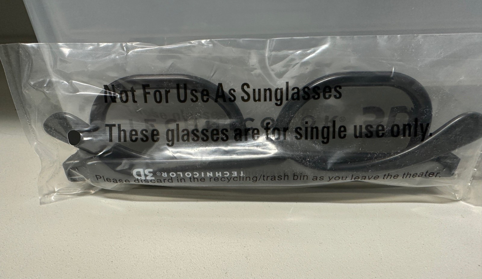 TECHNICOLOR REAL D REALD 3D MOVIE THEATER GLASSES ALL NEW SEALED BLACK COLOR