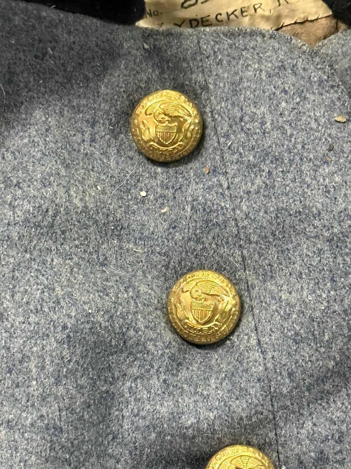 Id’d Lydecker, K Indian Wars National Guard Co. H 7th Regt. Frock Coat Jacket