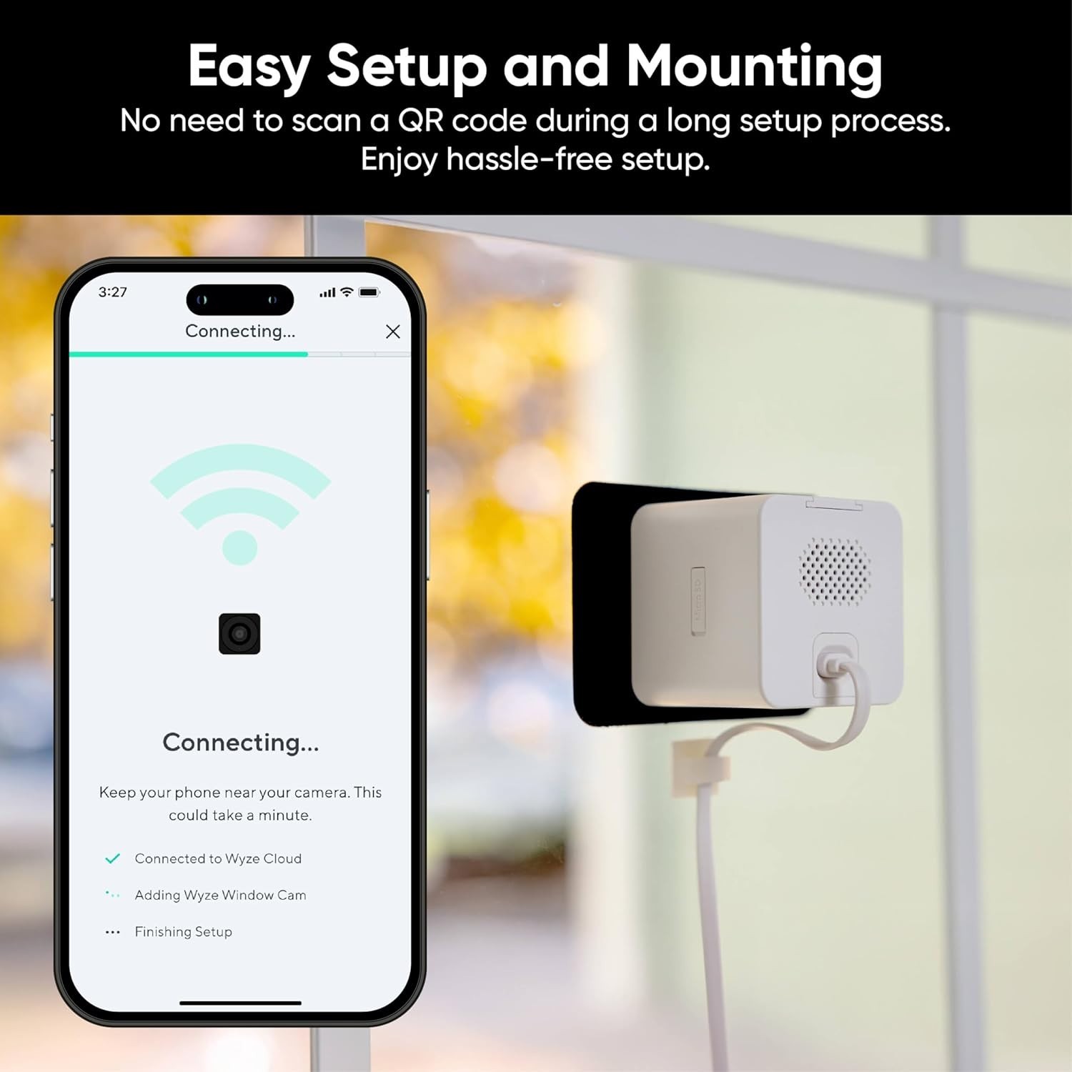 Wyze Window Cam, Color Night Vision - Factory Sealed