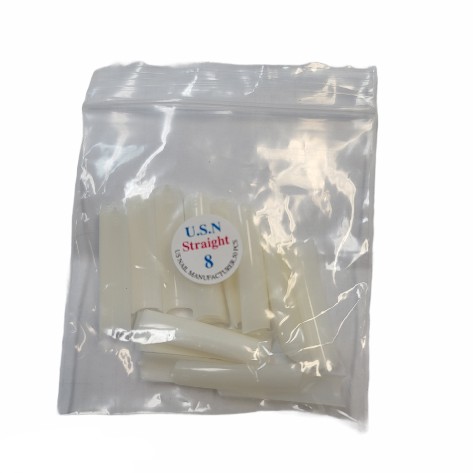 USN Straight Natural Tips - 500ct each size - (CHOOSE FROM SIZE 0-10) *