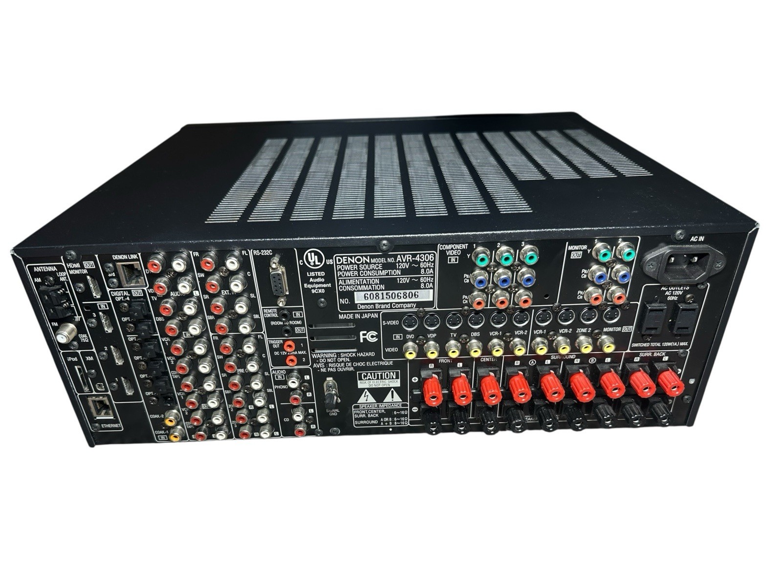 Denon AVR-4306 nine channel 7.1 surround 170 W channel. Beast. Flagship model.