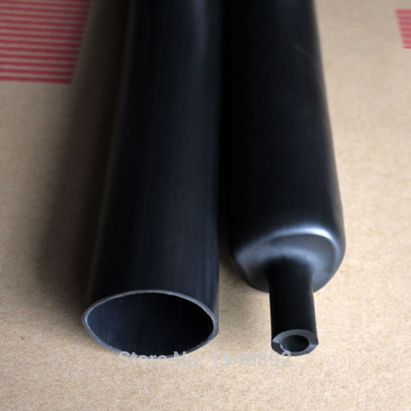 Heat Shrink Tubing Dual Wall Marine 3:1 Adhesive Glue Tube Waterproof BLACK