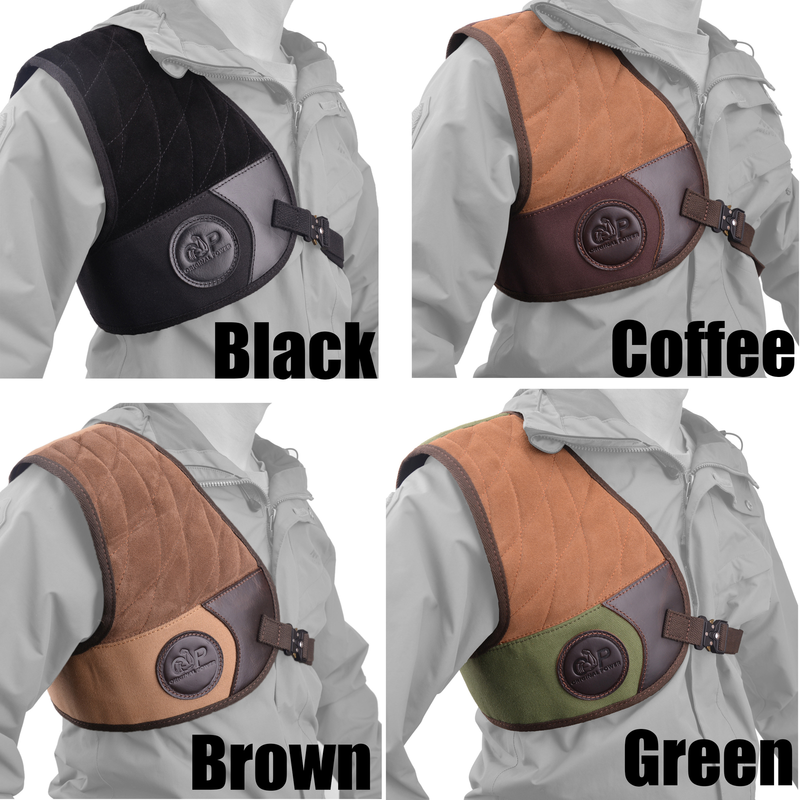 Padded Shoulder Shield Pad Leather Archery Half Chest Protector for Right & Left