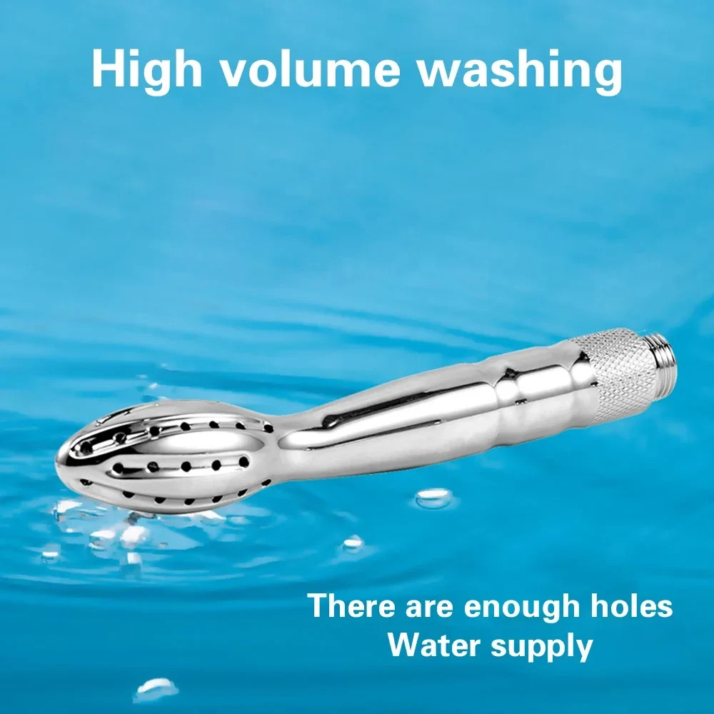 Men Shower Enema System Vaginal Anal Cleaner Tube Wash Metal Colon Douche Nozzle