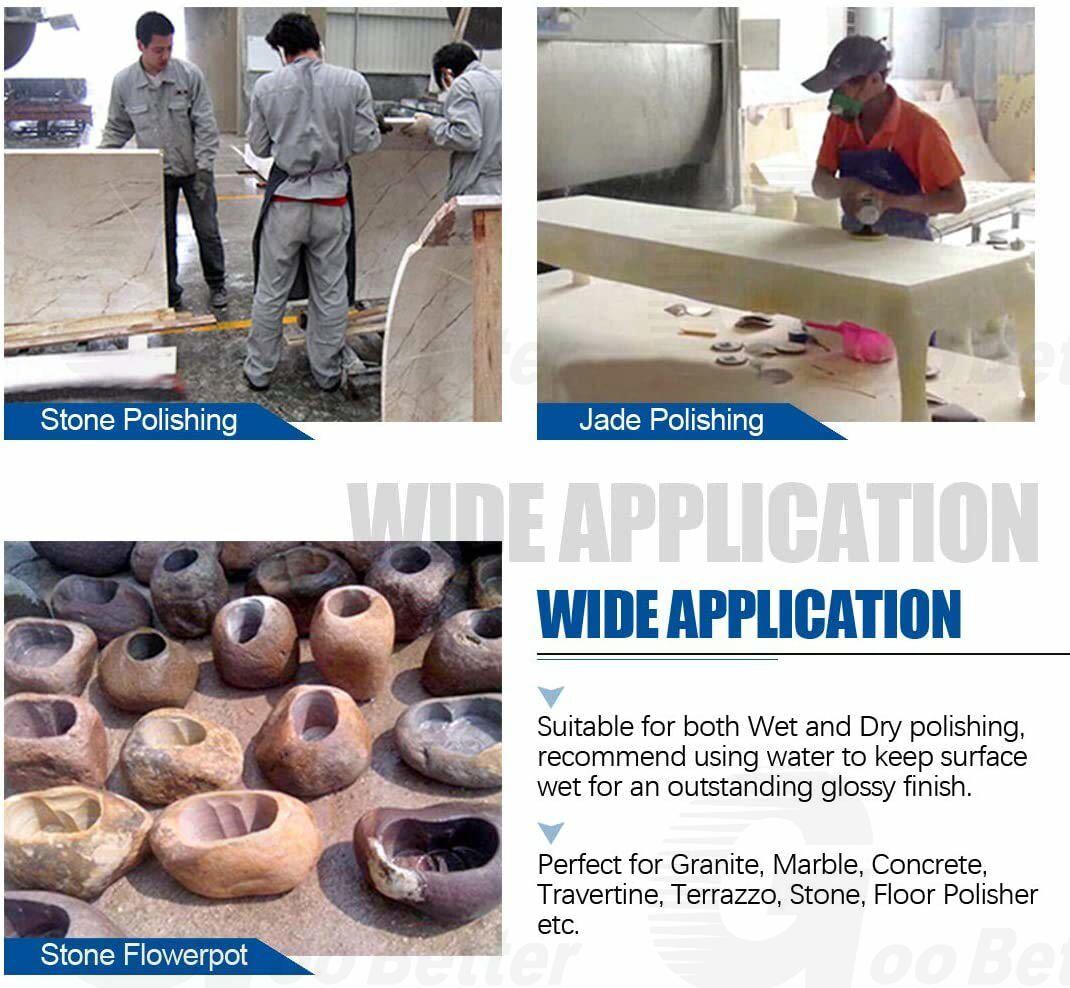 4 Inch 50-6000Grit Diamond Polishing Pads Kit Wet/Dry for Granite Stone Concrete