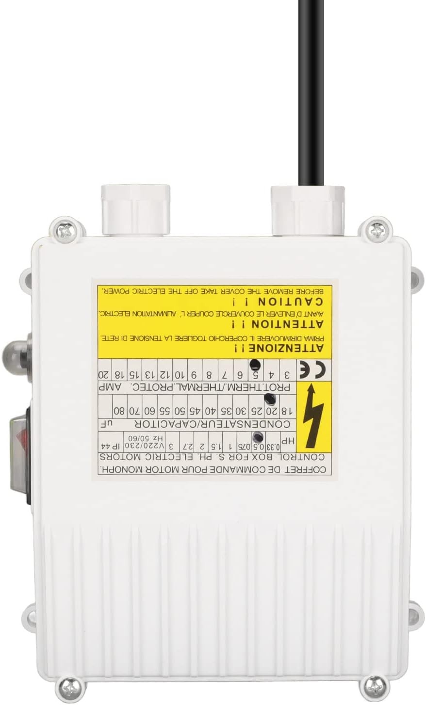 Submersible Pumps Controller, Pump Control Box for Deep Well Submersible...