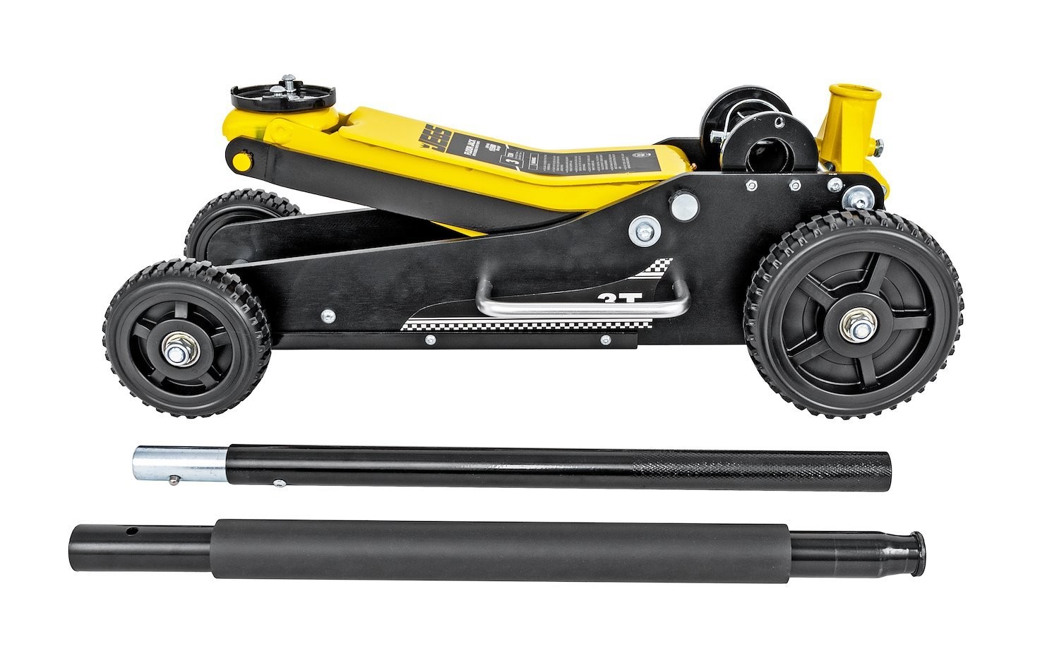 JEGS Heavy Duty 3-Ton Hydraulic Off-Road Floor Jack with Large Wheels and Built