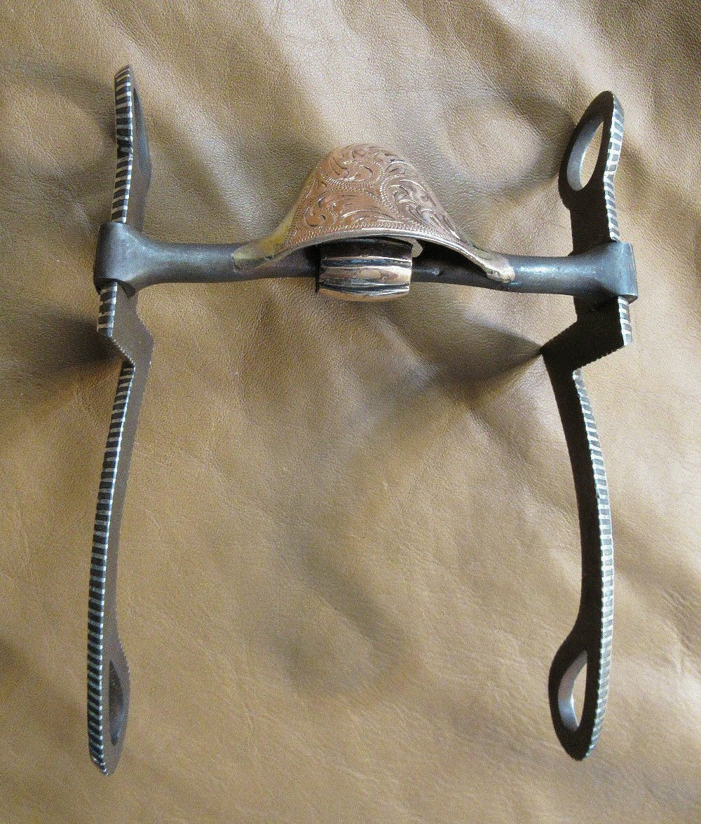 E Garcia 7 Shank Salinas Silver Bit Brown Finish