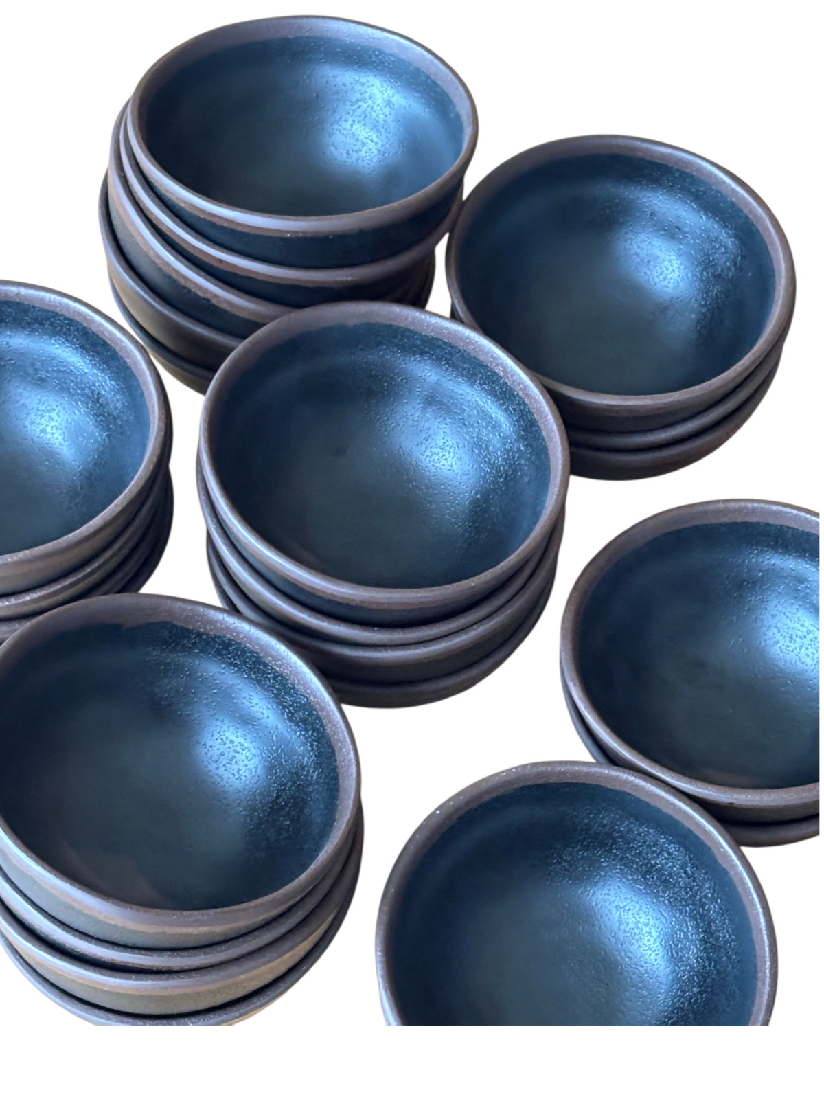 24 Count Delfin Grey Stone TM002 100% Melamine 4 1/4" 9.25 oz bowls