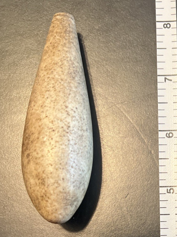 Gilcrease Double Grooved 3 5/8" Plummet from Arkansas Breckinridge CoA Arrowhead