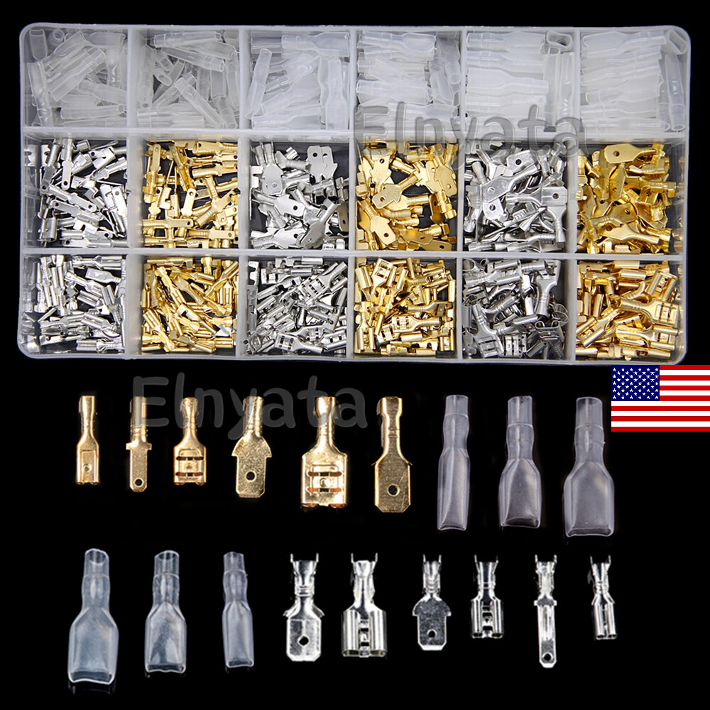 540PCS Automotive Electrical Wire Connectors Kit Male Female Spade Terminal Set