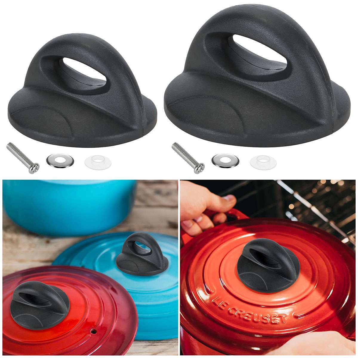 4pcs Universal Replacement Kitchen Cookware Crock Pot Lid Cover Grip Knob Handle