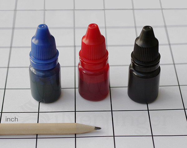 x3 Bottles REFILL INK 30ml for Self-Inking Stamps Hand Stampers Squeeze Bottles