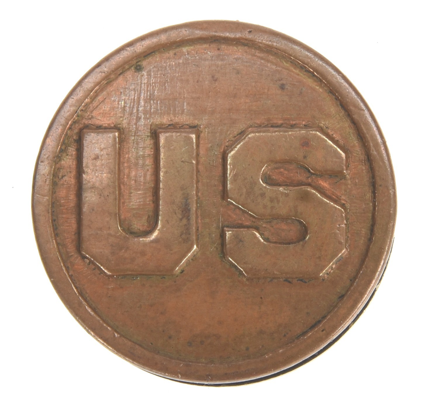 WWI "US" Secret Picture Locket Collar Disc