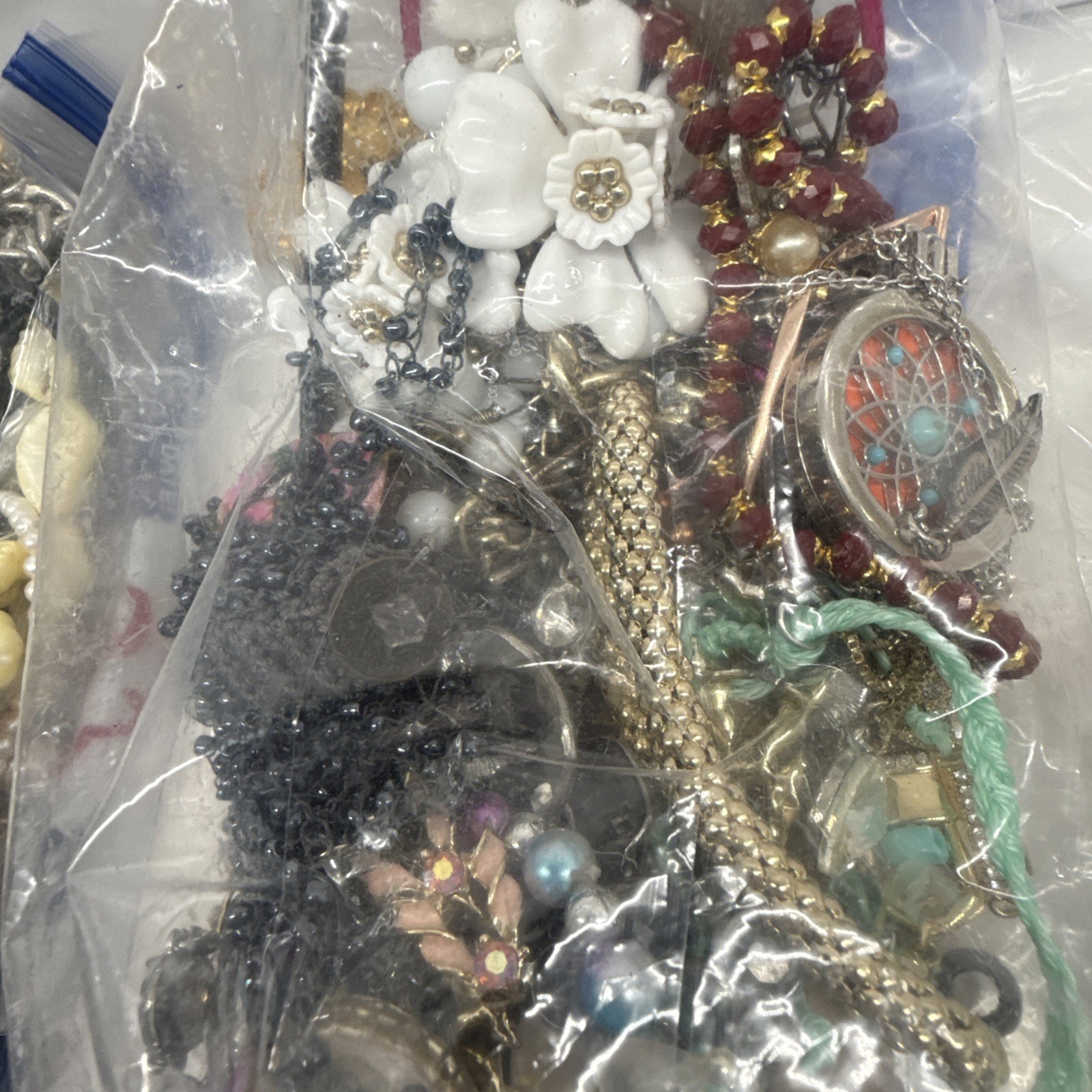 1 lb Mixed Jewelry Lot Wear Resell Craft Vintage Modern Costume Random Bag