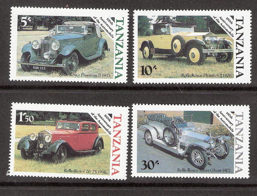 Tanzania 1985 Classic Cars Automobile Centenary Compete Set MNH (SC# 263-266)