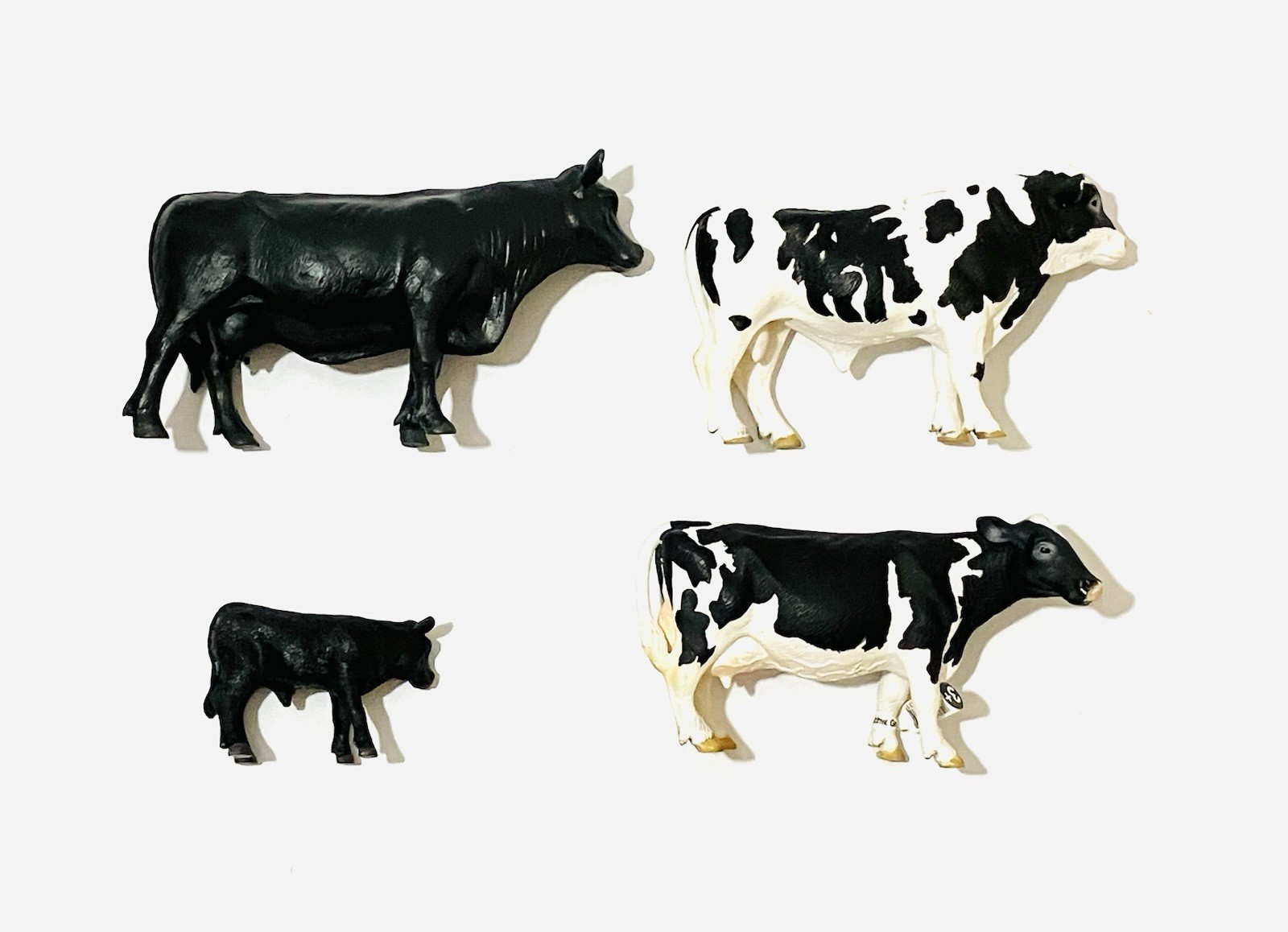 Lot Of 4 Schleich Cows Bull Calf