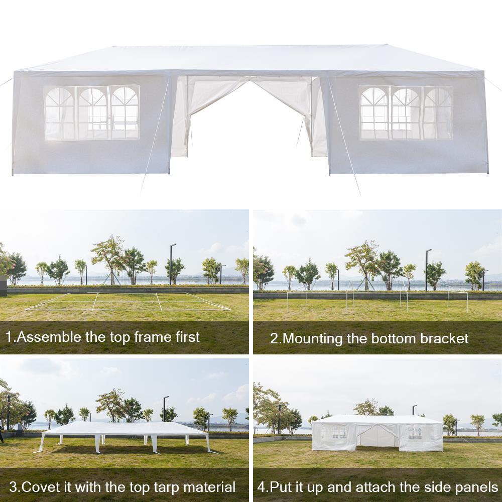 10'x30' Party Canopy Tent Camping Outdoor Waterproof Tent 8 Removable Walls 8