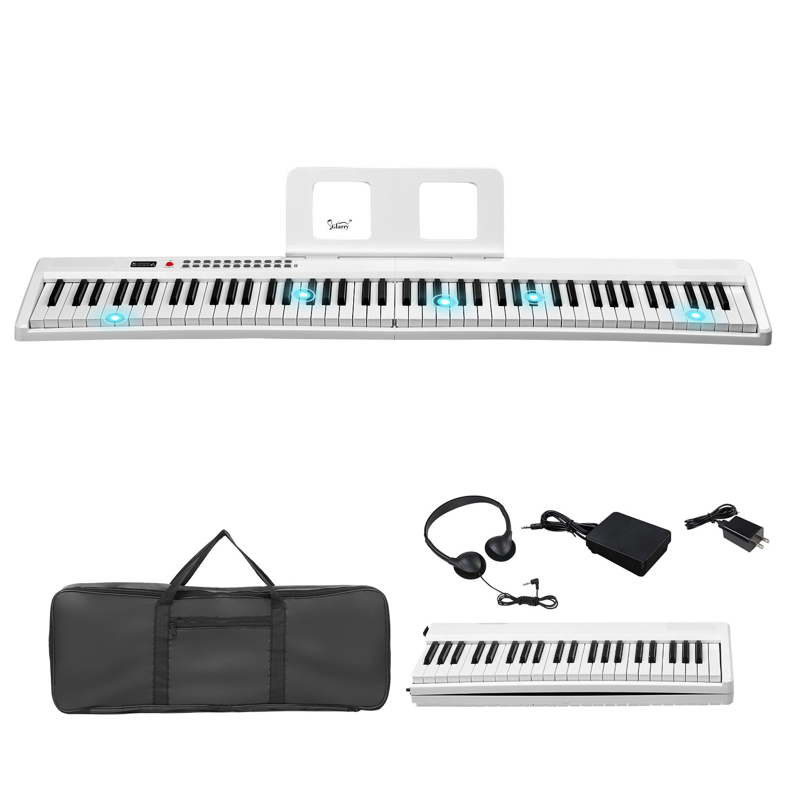 🎸NEW IN BOX!🎸88 Key Foldable Electric Piano/Keyboard +Weighted +Case!