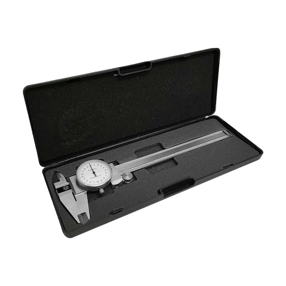 Stainless Steel Metric Dial Caliper 150mm/0.02mm Precision Graduation Shockproof