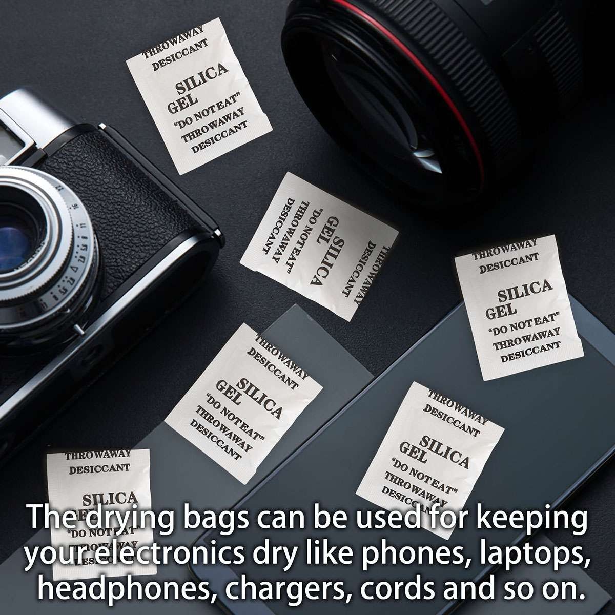 60pcs 5 Gram Silica Gel Desiccant Packets–Mini Moisture Absorbing Packets