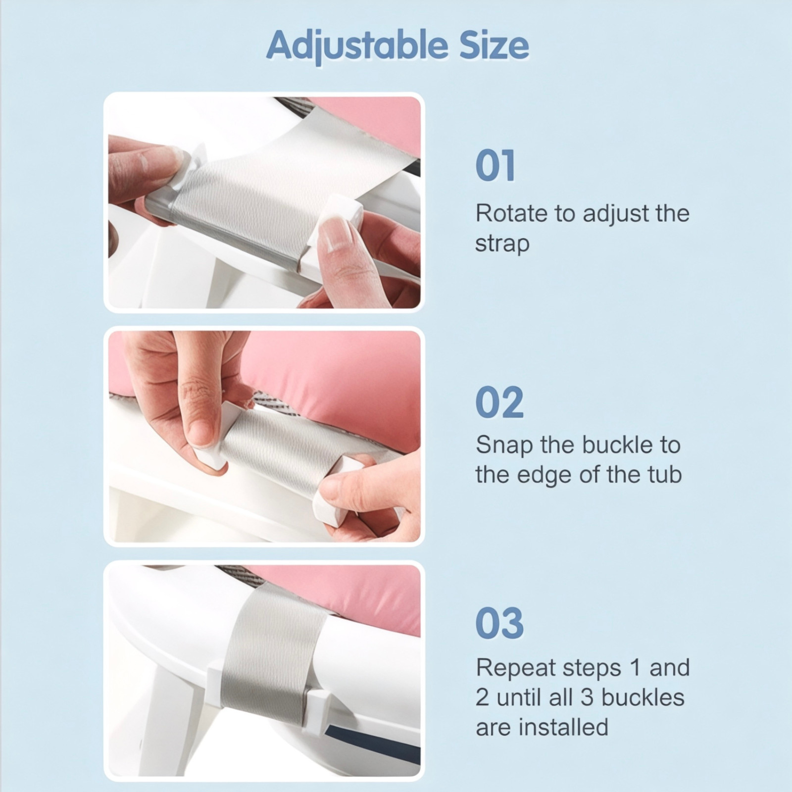 Collapsible Baby Bathtub with Real-Time Thermometer, Foldable Infant to Toddler