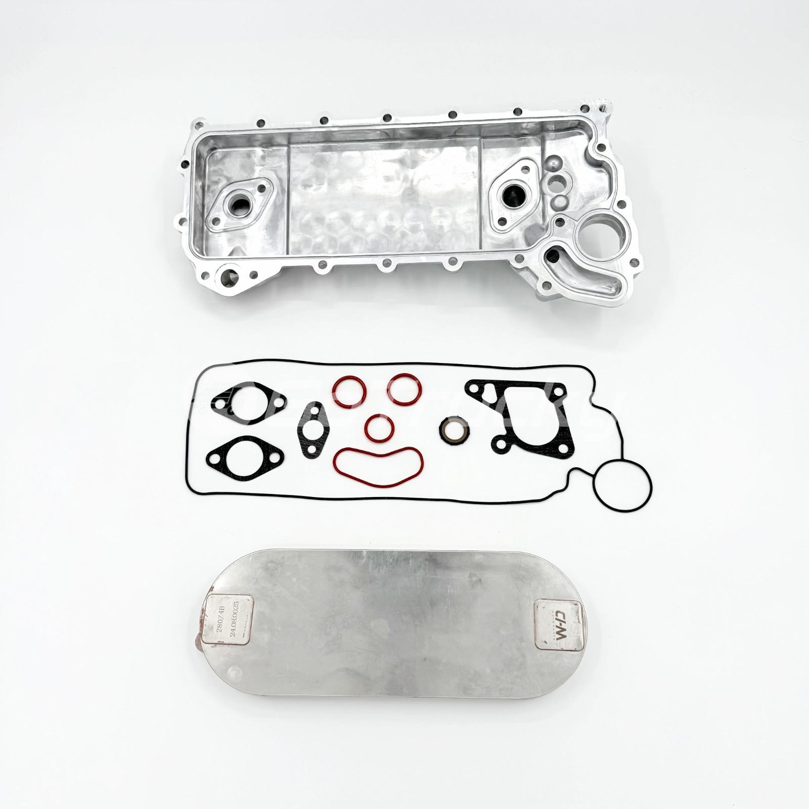 Oil Cooler Core + Cover + Gasket Set for ISUZU NRR NPR NQR NPR-HD 4HK1 5.2 02-10