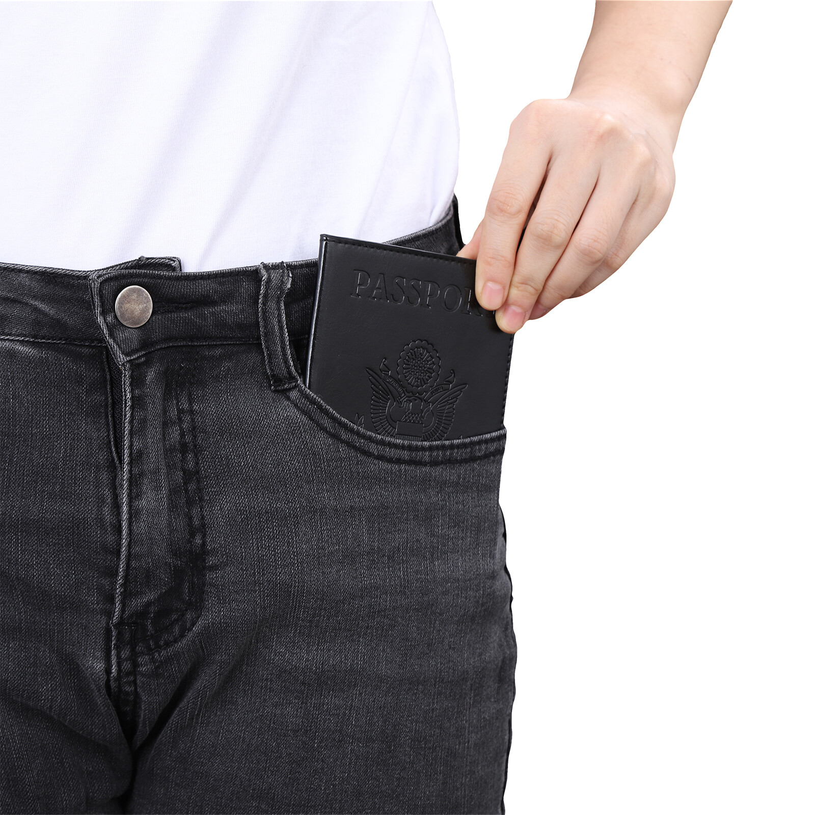 Slim Leather Travel Passport Wallet Holder RFID Blocking ID Card Case Cover US