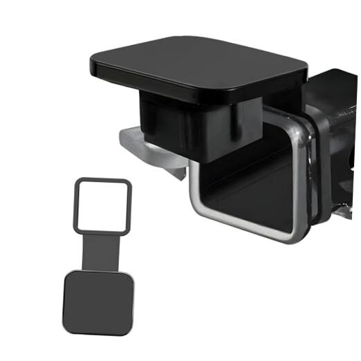 Trailer Hitch Cover, Tow Hitch Cover Tube Dustproof Plug Cap Plain Black
