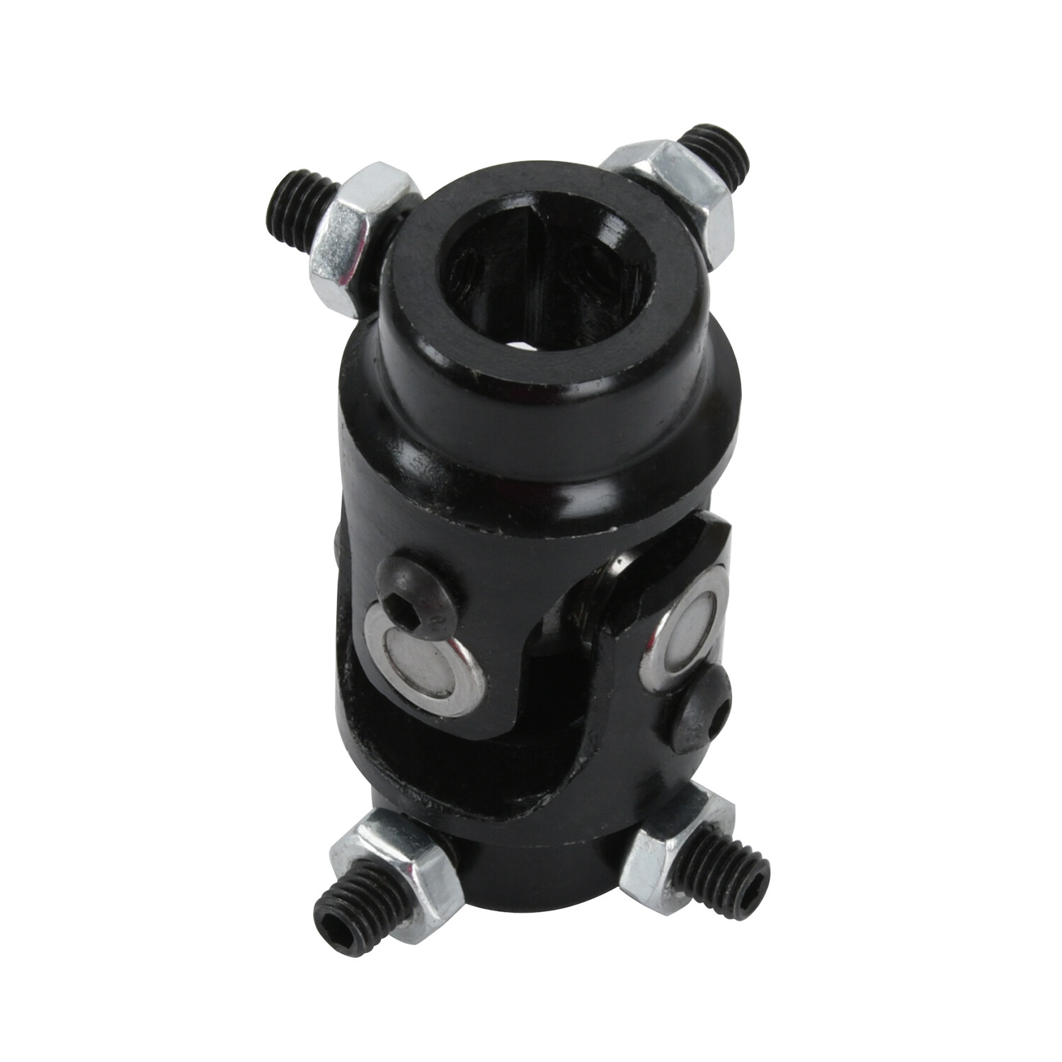 Steering Box Black U Joint 36" Steel Steering Shaft + 3/4" Support Bearing GM