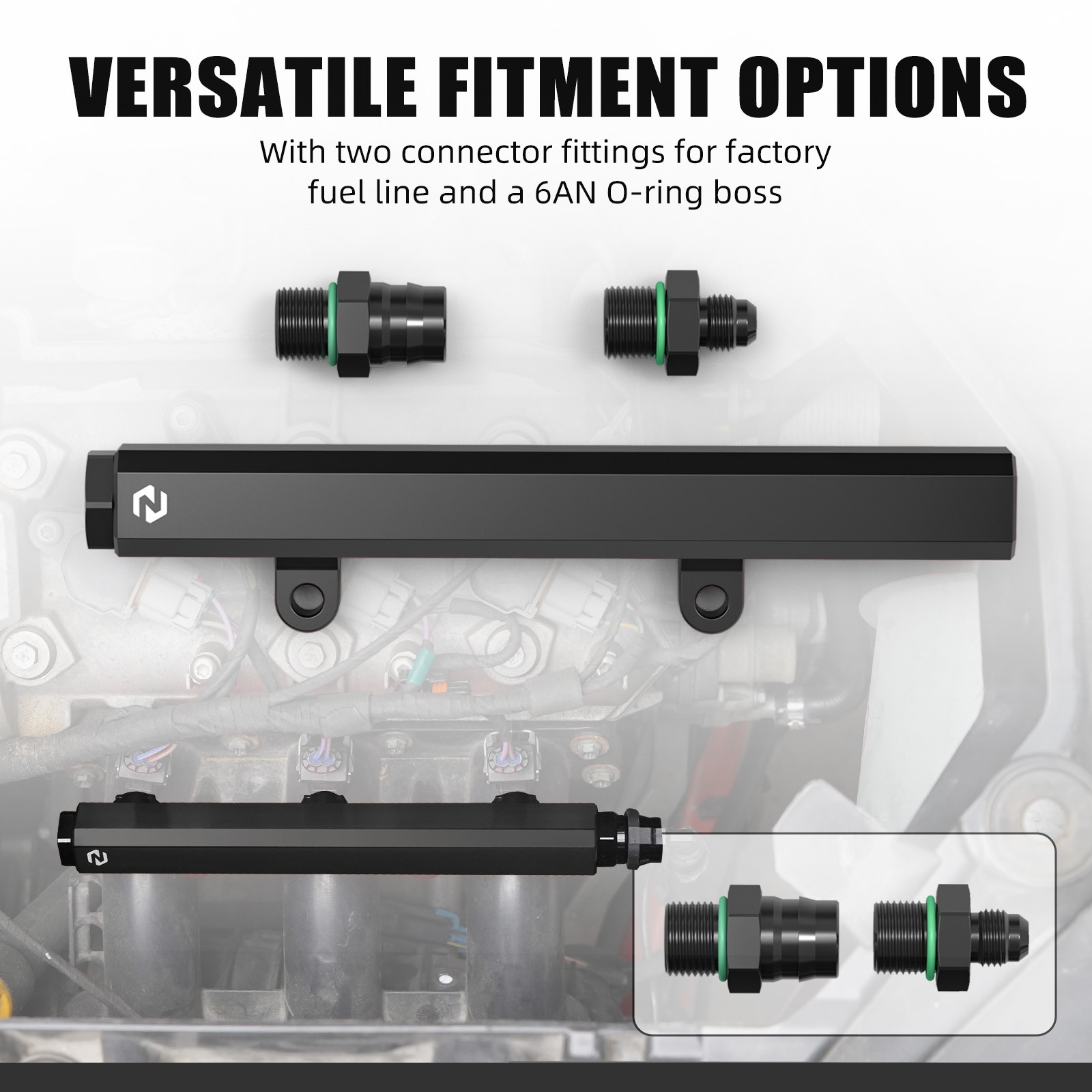 NICECNC Racing Fuel Rail Billet Aluminum For Can-Am Maverick X3 Max R RR 2017-23