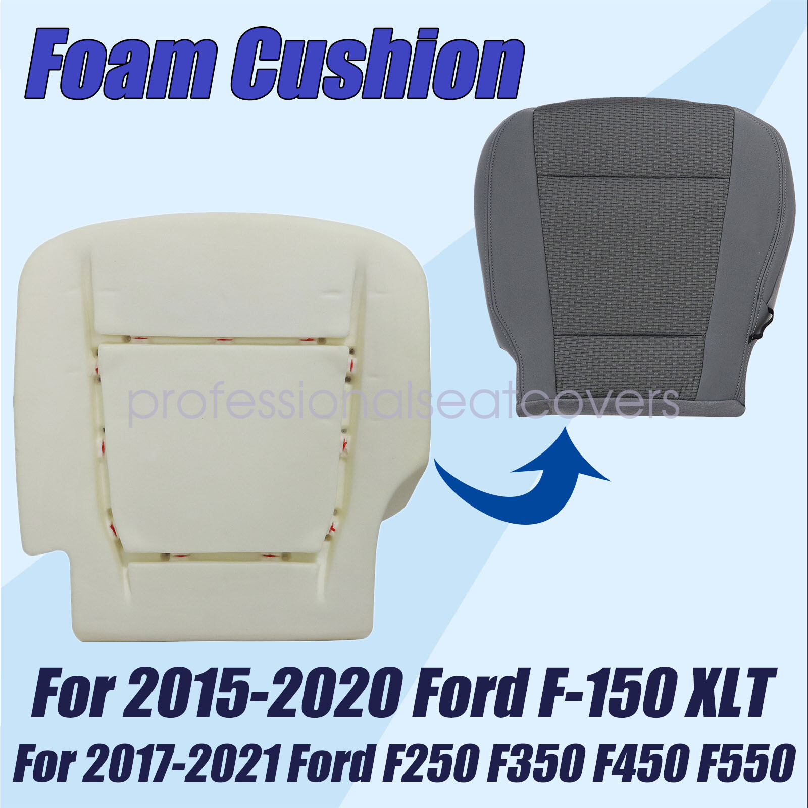 2015 to 2020 For Ford F150 F-150 XLT Driver Bottom Seat Foam Cushion Front Side