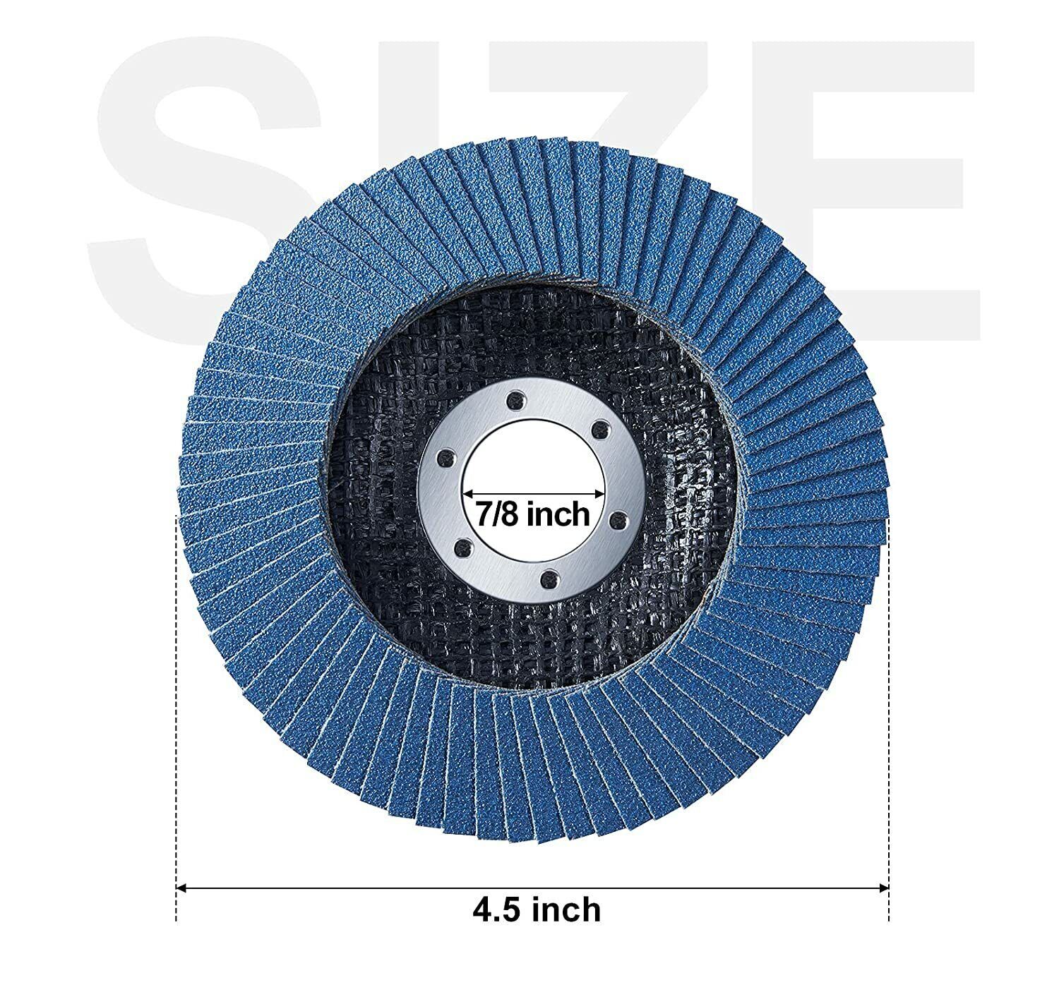 40 PACK 4-1/2" Zirconia Flap Disc 4.5 inch Grinding Wheels Angel Grinder 40 Grit