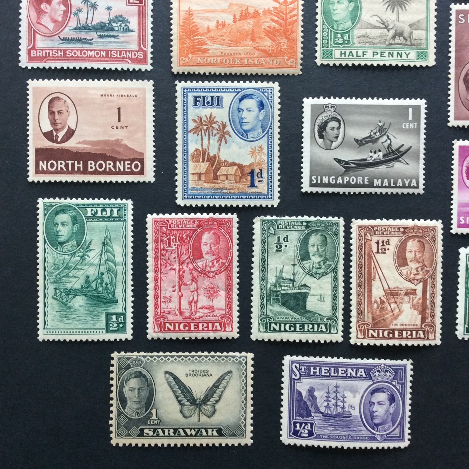 BroadviewStamps British colonies 33 stamps MH F-VF