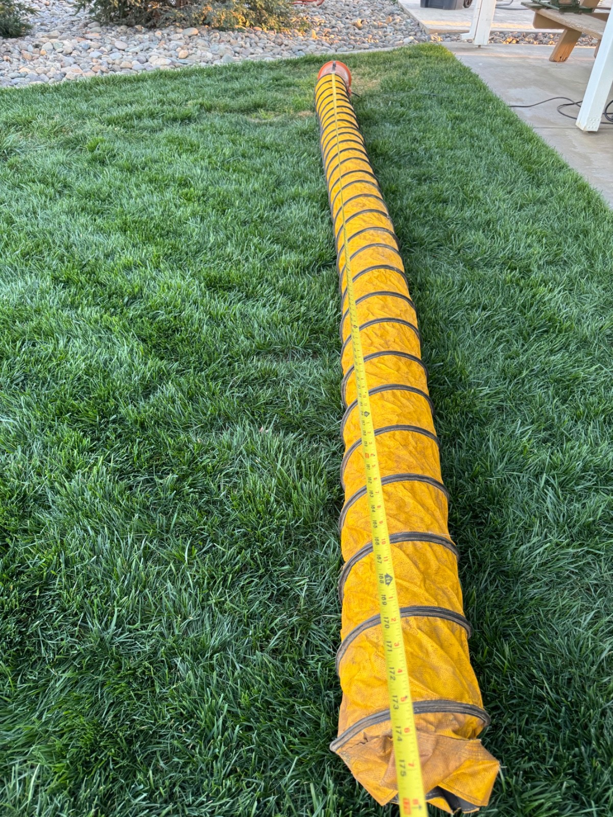 8" Confined Space Blower 110V Pupco 911 w/ 14ft Duct Hose & Metal Storage Can