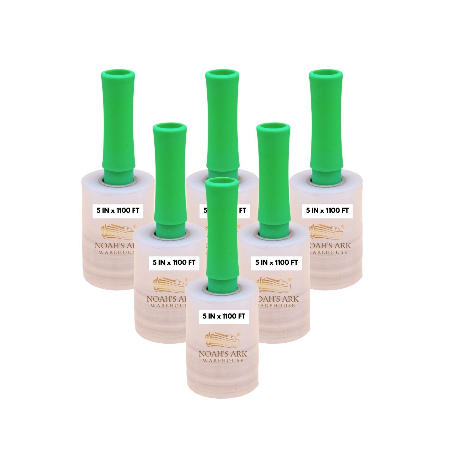 5" in. x 1000FT 60 Gauge 6PC/9PC Rolls Stretch Shrink Film Hand Wrap Core 1"