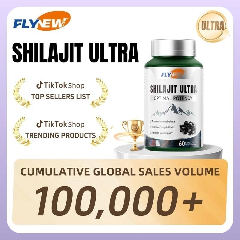 Flynew Optimal Potency Shilajit Ultra 60Capsules Made in USA with Essential Mine
