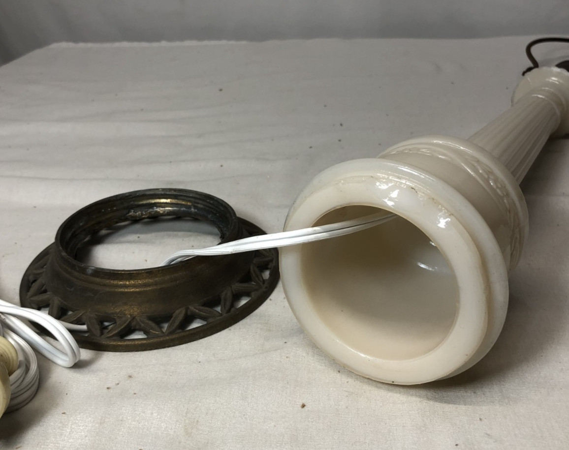 Alacite Lamp Antique Art Deco Light Fixture Vtg MCM Table Lamp USA #L14